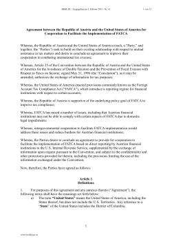 1 Agreement between the Republic of Austria and the United
