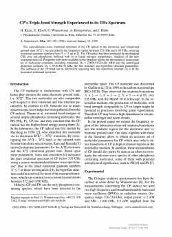 CP`s Triple-bond Strength Experienced in its THz