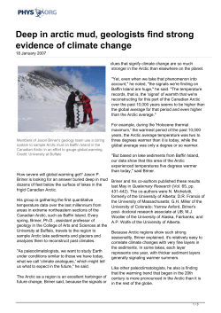 Deep in arctic mud, geologists find strong evidence of