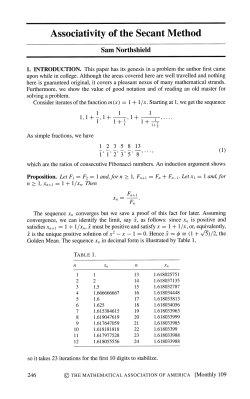 Associativity of the Secant Method