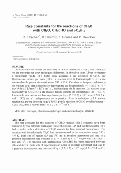 Rate constants for the reactions of CH30 with CH20, CH3CH0 and i