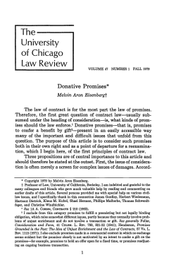 Donative Promises - Chicago Unbound