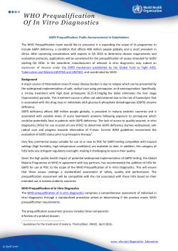 G6PD Prequalification