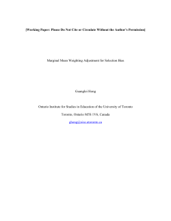 Marginal Mean Weighting Adjustment for Selection Bias