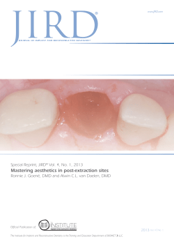 Mastering aesthetics in post-extraction sites