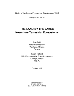 The Land By The Lakes: Nearshore Terrestrial Ecosystems: State of