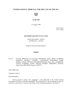 New Zealand v. Japan - International Tribunal for the Law of the Sea