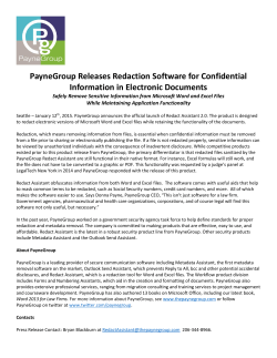 PayneGroup Releases Redaction Software for Confidential