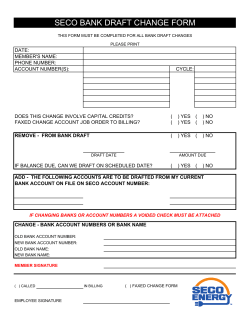 Bank Draft Change Form