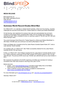 Guinness World Record Eludes Blind Man