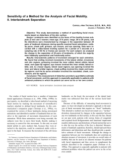 Sensitivity of a Method for the Analysis of Facial Mobility. II