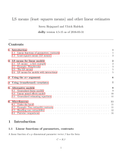 LS&ndash;means (least&ndash;squares means) and other linear