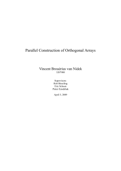 Parallel Construction of Orthogonal Arrays