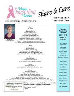 NEWSLETTER - Women Supporting Women
