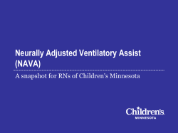 Neurally Adjusted Ventilatory Assist