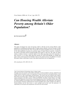 Can housing wealth alleviate poverty among Britain`s older