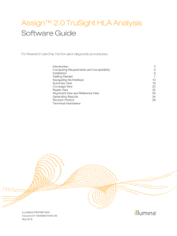 Assign 2.0 TruSight HLA Analysis Software Guide