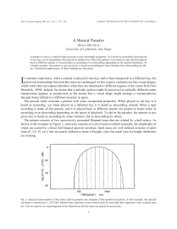 A Musical Paradox - Diana Deutsch - University of California San