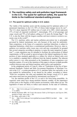 2. The maritime safety and anti-pollution legal framework in the U.S.