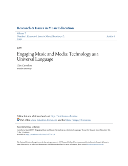 Engaging Music and Media: Technology as a Universal Language