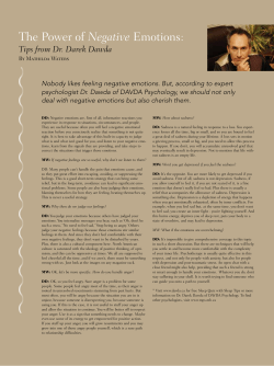 The Power of Negative Emotions