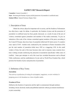 4. Promoting the freedom of press and the