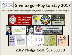 2017 Annual Missions Plan