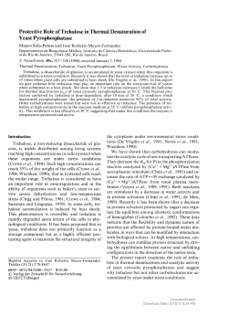 Protective Role of Trehalose in Thermal Denaturation of