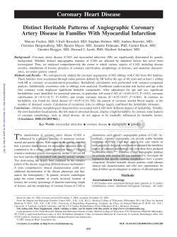 Distinct Heritable Patterns of Angiographic Coronary