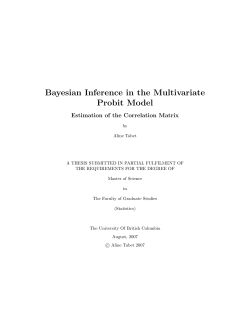 Bayesian Inference in the Multivariate Probit Model