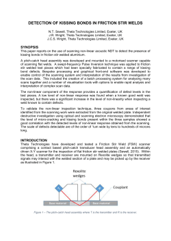 detection of kissing bonds in friction stir welds