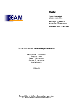 On the Job Search and the Wage Distribution Bent Jesper