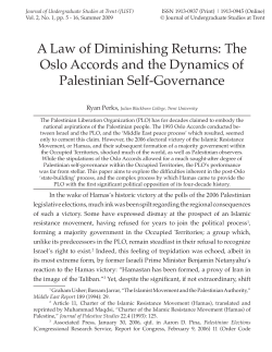 A Law of Diminishing Returns: The Oslo Accords