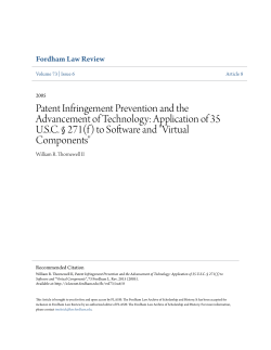 Patent Infringement Prevention and the Advancement of Technology