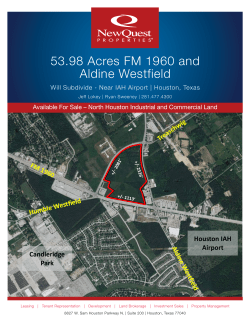 53.98 Acres FM 1960 and Aldine Westfield