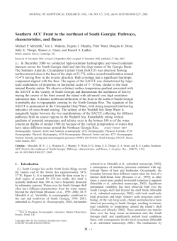 Southern ACC Front to the northeast of South Georgia: Pathways