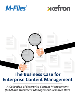 The Business Case for Enterprise Content Management