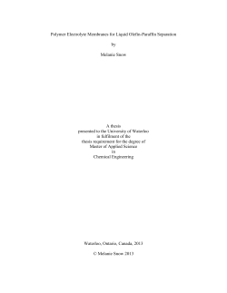 Polymer Electrolyte Membranes for Liquid Olefin