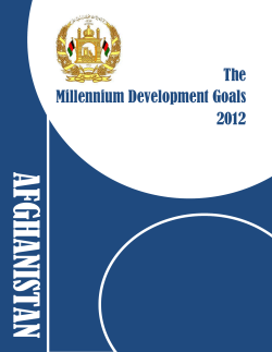 Afghanistan Millennium Development Goals Report