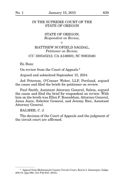 (S061846) State v. Sagdal - Oregon
