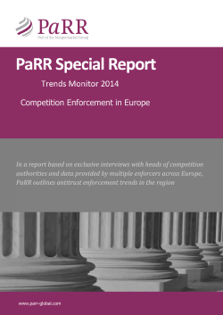 Competition Enforcement in Europe