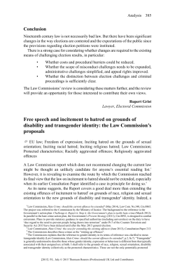 Law Commission`s proposals on extending the criminal offences of