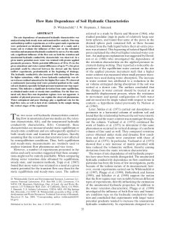 Flow Rate Dependence of Soil Hydraulic Characteristics