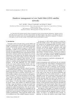 Handover management in Low Earth Orbit (LEO