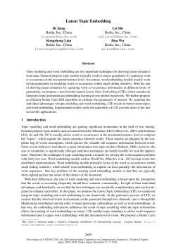 Latent Topic Embedding - Association for Computational Linguistics