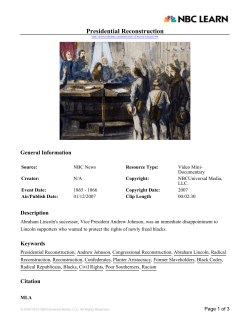 Presidential Reconstruction