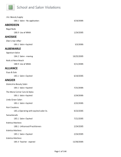 School and Salon Violations - North Carolina Board of Cosmetic Art