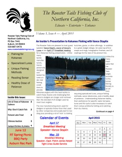 The Rooster Tails Fishing Club of Northern California, Inc. Educate
