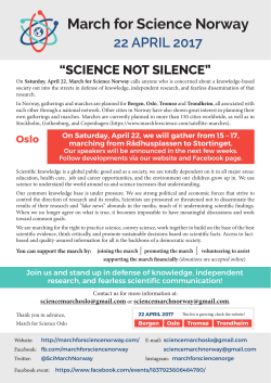 English - March for Science, Norway