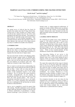 martian alluvial fans: understanding the crater connection